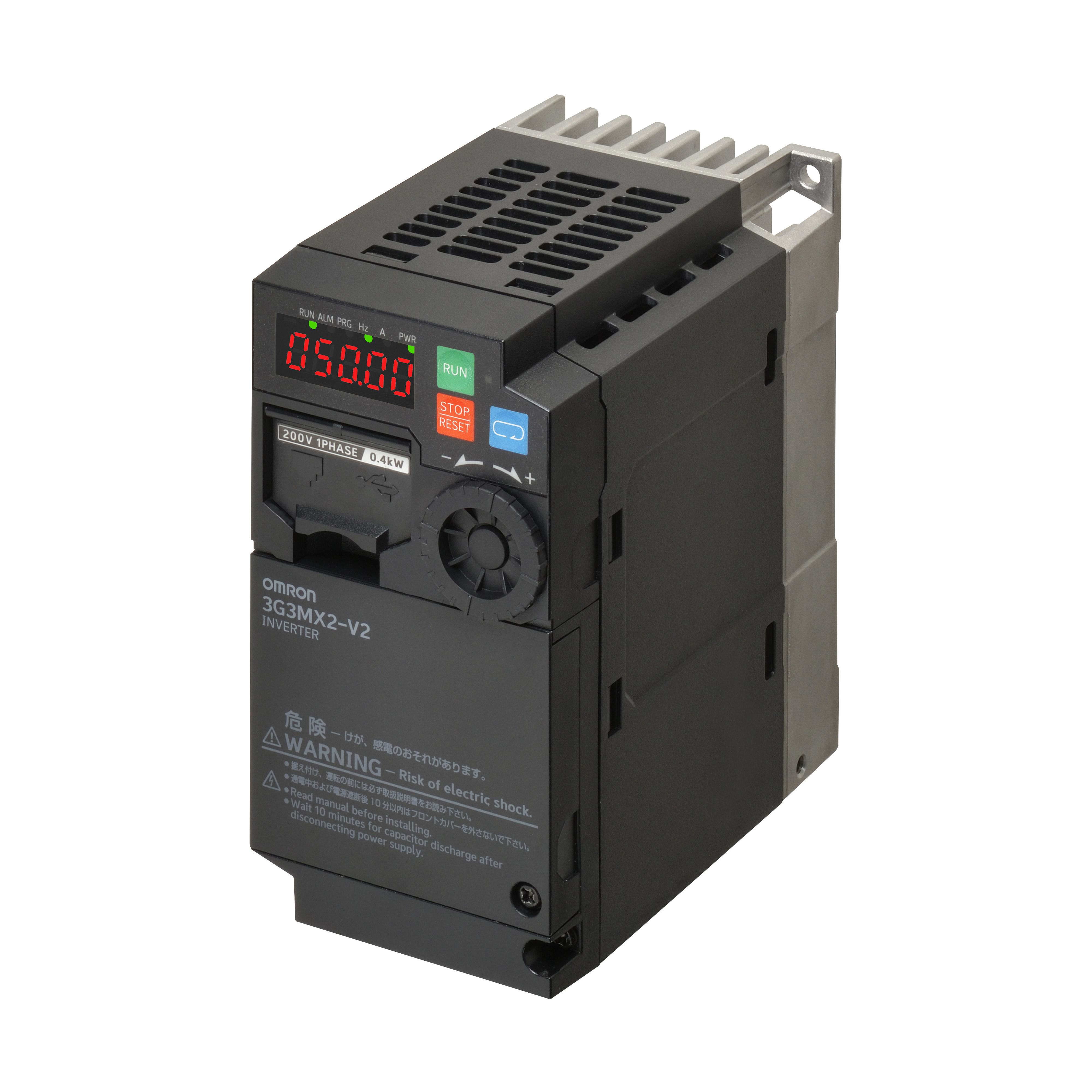 OMRON - 3G3MX2-AB004-EV2  CONVFR.MX2 MONO,200V AC,0,4/0,55KW,3,0/3