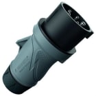 MENNEKES - Clavija CEE PowerTOP Xtra R 32A 5P 5H 690V IP54 carcasa ergonómica, atornilladura de goma, negro