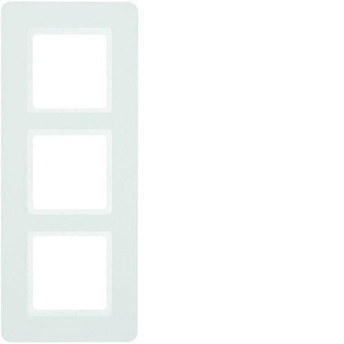 HAGER - MARCO 3 ELEMENTOS Q.7 BLANCO POLAR