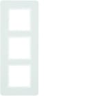 HAGER - MARCO 3 ELEMENTOS Q.7 BLANCO POLAR