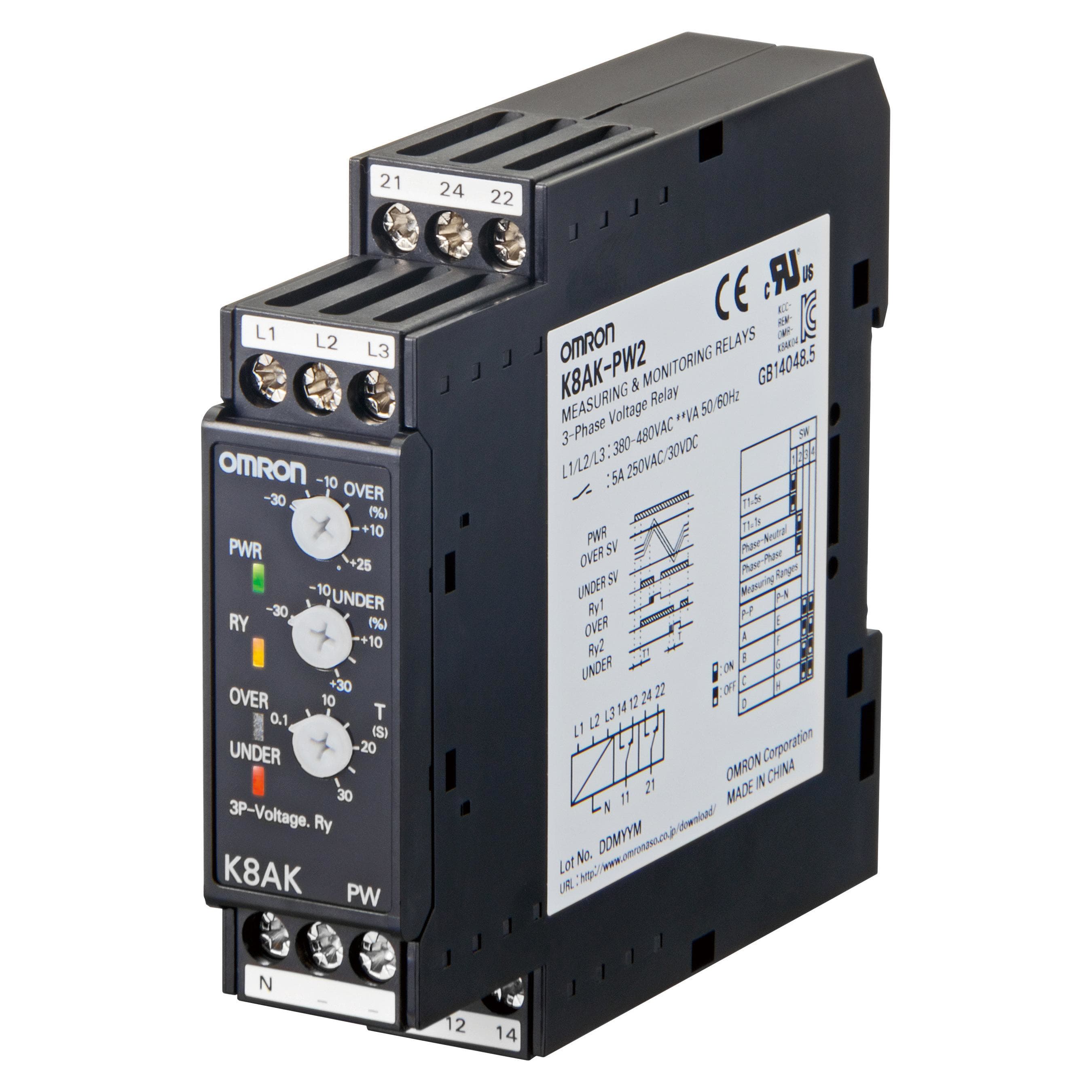 OMRON - K8AK-PW2  RL.MONITORIZACIÓN TRIF.K8AKPW2 380-480V