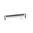 LEGRAND - Base múltiple fija y giratoria con 6 tomas rasantes 2P+T, protección contra sobretensiones (SPD). Cable 1,5m. Color blanco y negro