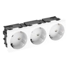 OBO BETTERMANN - Toma eléctrica triple 33° conexión a tierra Connect 45 STD-D3SC RW3