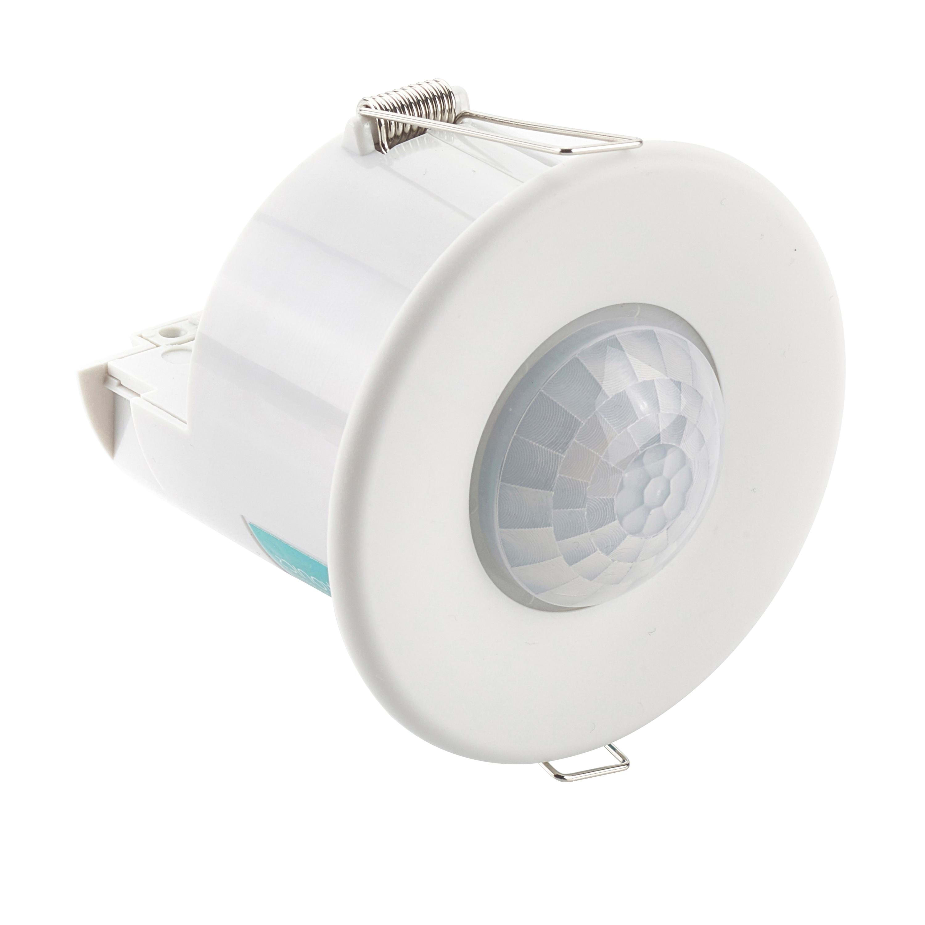 CP.ELECTRONICS - Detector de presencia/ausencia, PIR, ON/OFF, alcance medio, IP40, empotrado, techo