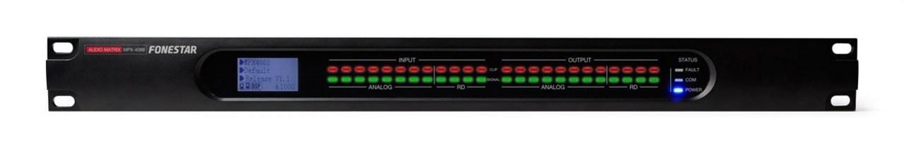 FONESTAR - Matriz de audio de 8 canales analógicos de entrada a 8 zonas de salida