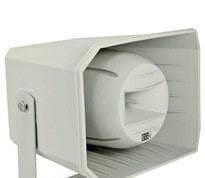 EGI - Bocina altavoz 2 vias 12,5 -25-50w, 100V 5"+1,5" IP66 ABS y brazo metálico gris