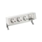 SIMON - Kit de sobremesa personalizable SIMON 400 con 3 bases de enchufe schuko+1 elemento vacío blanco