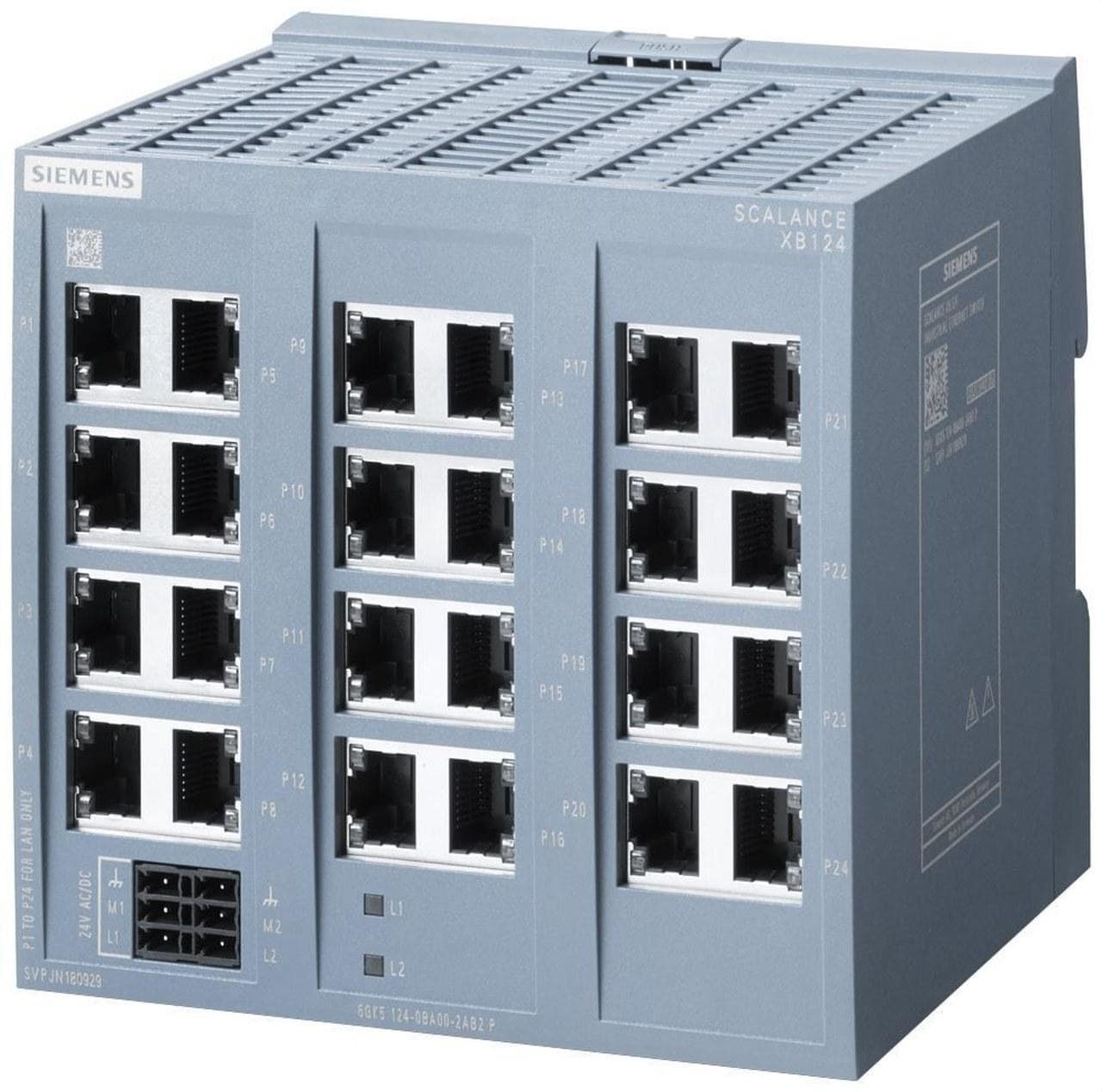 SIEMENS - SWITCH IE NO GESTIONADO SCALANCE XB124,24x 10/100 MBIT/S PTO.RJ45,CONSTRUIR PEQU