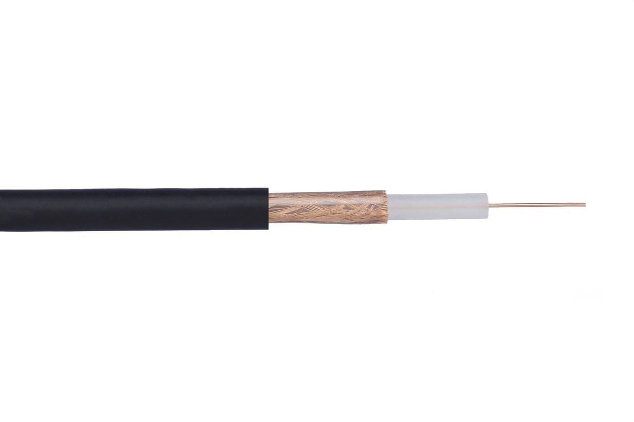 GESCABLE - Cable coaxial RG 59 MIL-C-17 libre de halógenos (Rollo 100m) (Eca)