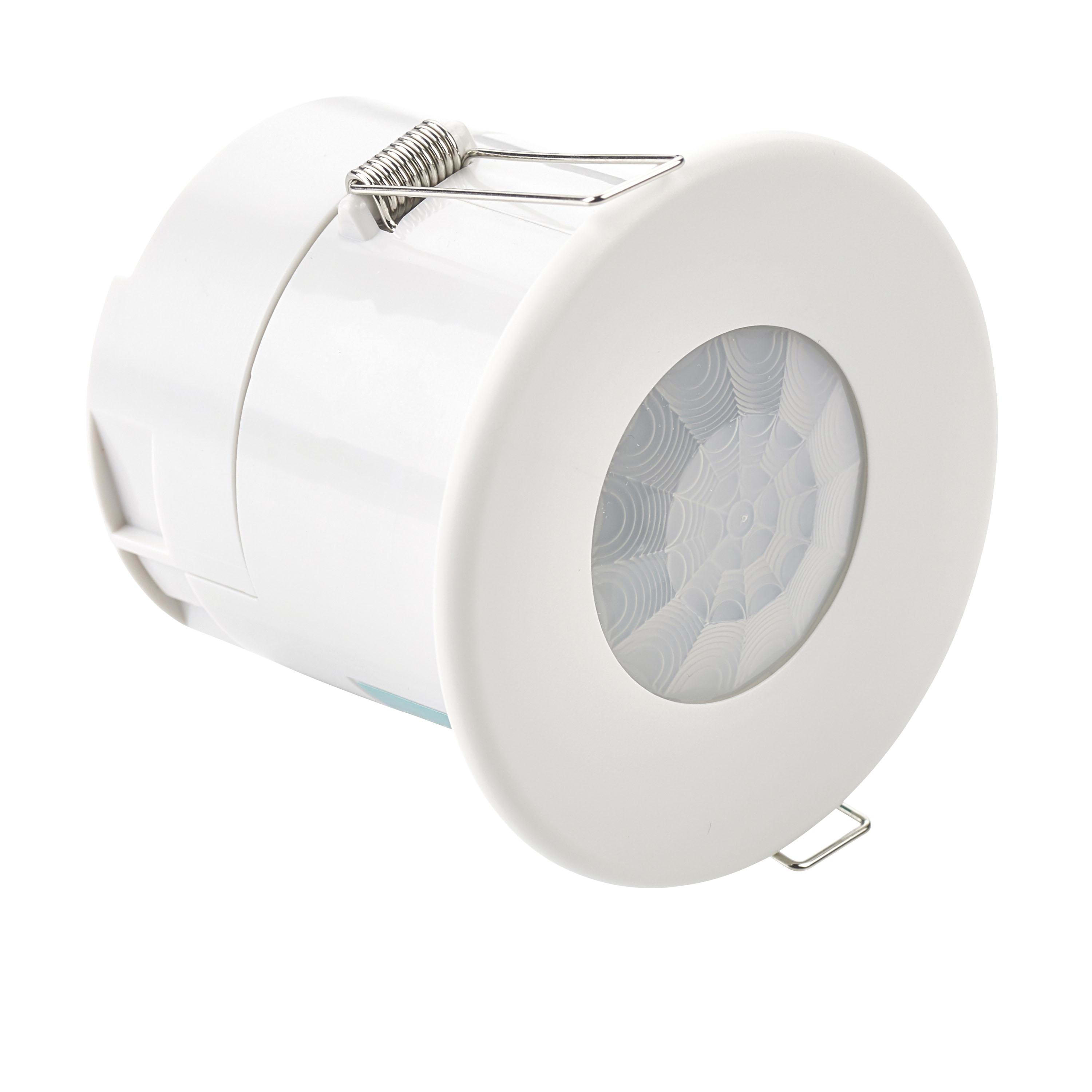 CP.ELECTRONICS - Detector de presencia/ausencia, PIR, ON/OFF, compacto, IP40, techo, empotrado, 2 canales