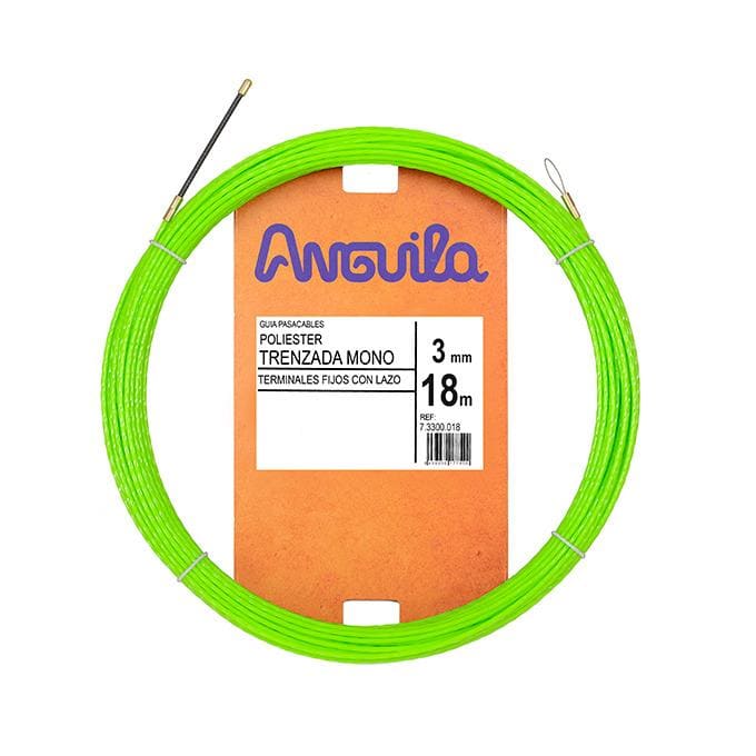 ANGUILA - Pasacables Fijo+Lazo Poliester Trenzada Mono Ø3mm, 18m