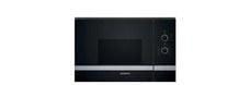 SIEMENS-LB - Microondas electrónico iQ500 apertura lateral izquierda 20 litros cristal negro con acero inoxidable