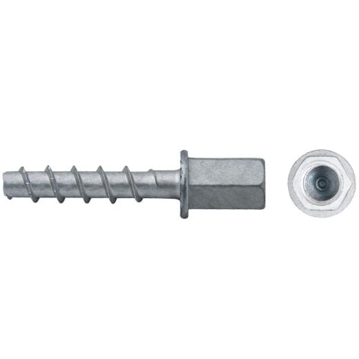 APOLO - Tornillo directo a hormigón BTS H 6-35 manguito M8 gris cincado aluminio