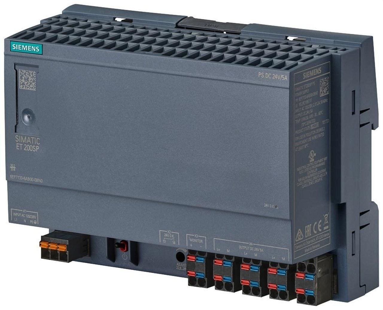 SIEMENS - Fuente de alimentación salida: DC 24V/5A entrada: AC 120/230V SIMATIC ET 200SP