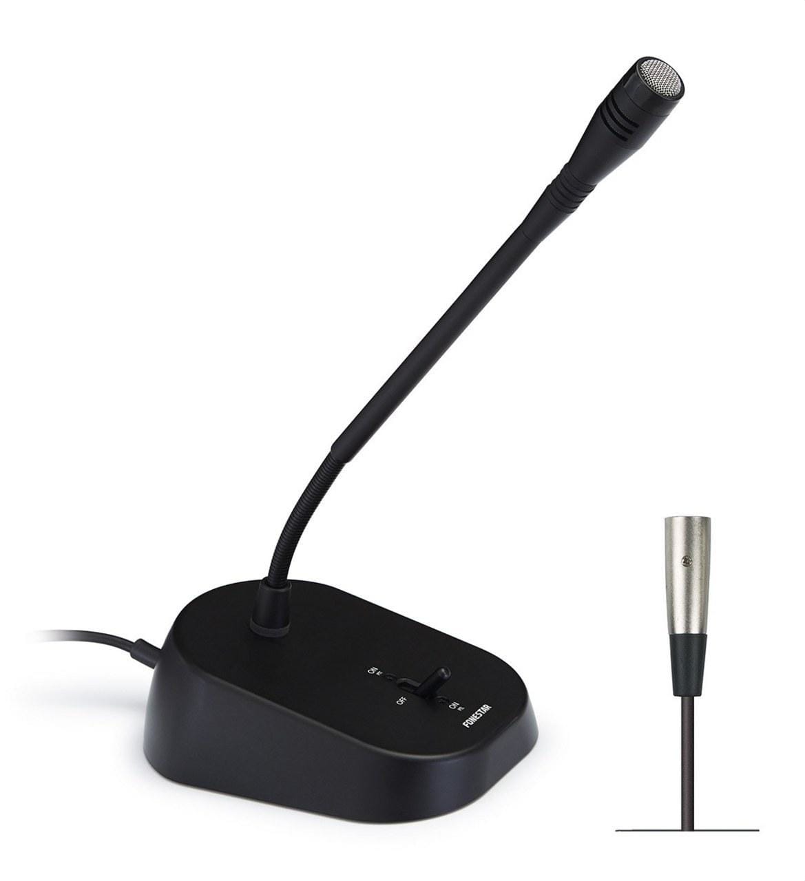 FONESTAR - Micrófono dinámico de sobremesa unidireccional 100-18000Hz