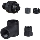 Sin Marca - Conector M12 plástico macho 90U 4B