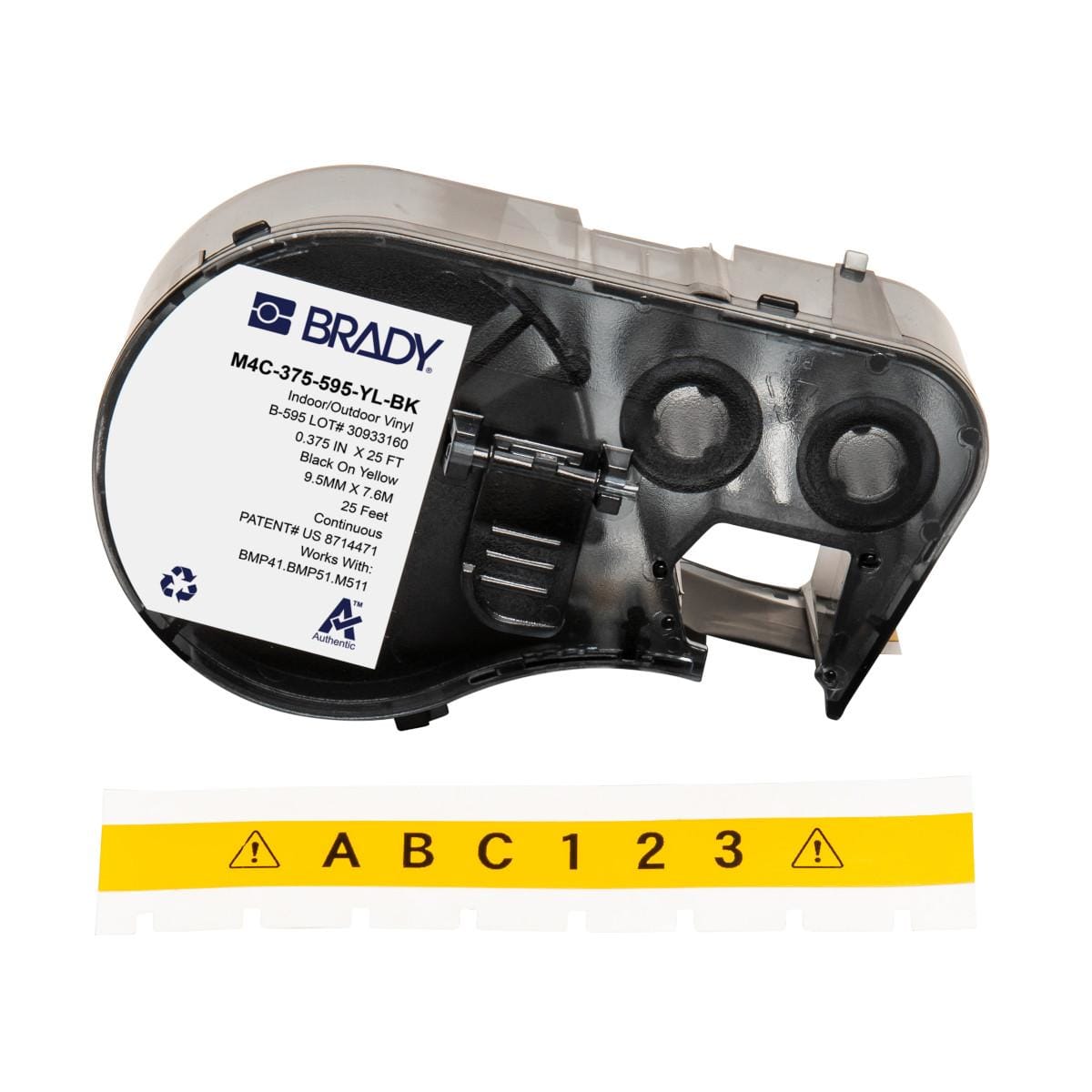 BRADY - BRADY M4C-375-595-WT-BK