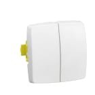 LEGRAND - Doble Interruptor / Conmutador / Pulsador - Oteo - 10A - componible - Blanco