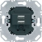 HAGER - Toma USB 230V en color antracita mate