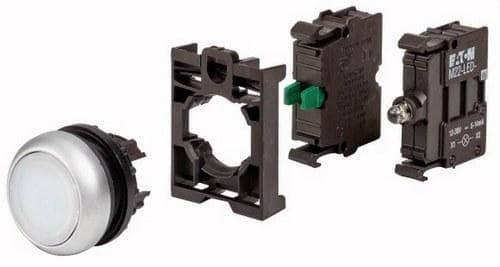 EATON - Kit pulsador rasante M22-DL-W-K10LED-BVP blanco