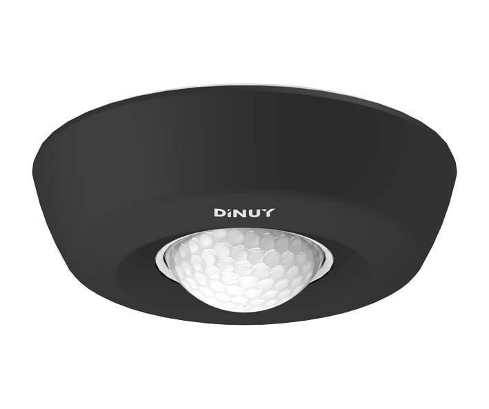 DINUY - Detector movimiento y presencia 360º de superficie en techo Negro