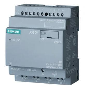 SIEMENS - LOGO! 230RCEO, MÓDULO LÓGICO, FA/E/S: 115 V/230 V/RELÉ, 8 DI/4 DO, SIN DISPLAY, MEMORIA 400 BLOQUES,