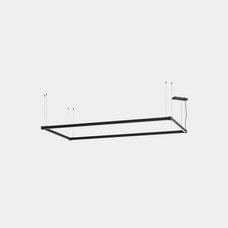 LEDS-C4 - Luminaria lineal APEX_RECTANGULAR_AW29 72W blanco cálido 3000K CRI 95 DALI negro IP40 6252lm
