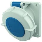 MENNEKES - Base enchufe semiempotrable en ángulo 20°, 16A 3P 6H 230V IP67, azul