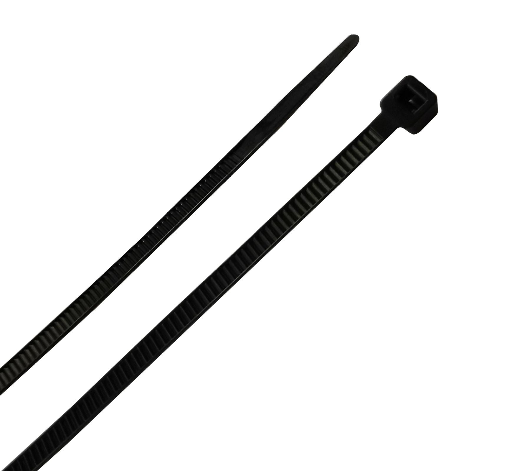 TRADEFORCE - Standard Industrial Cable Tie, 200*2.5mm, Black, Indoor/Outdoor, 100pcs