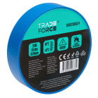 TRADEFORCE - Electrical Tape, PVC Film, 25m, 19mm*0.15mm, Blue, Flame Retardant, VDE, 600V, -10°C-90°C