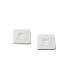 TRADEFORCE - Cable Tie Mounting Pad, Four-Way, Adhesive Backed, 20*20mm, Natural, 100pcs