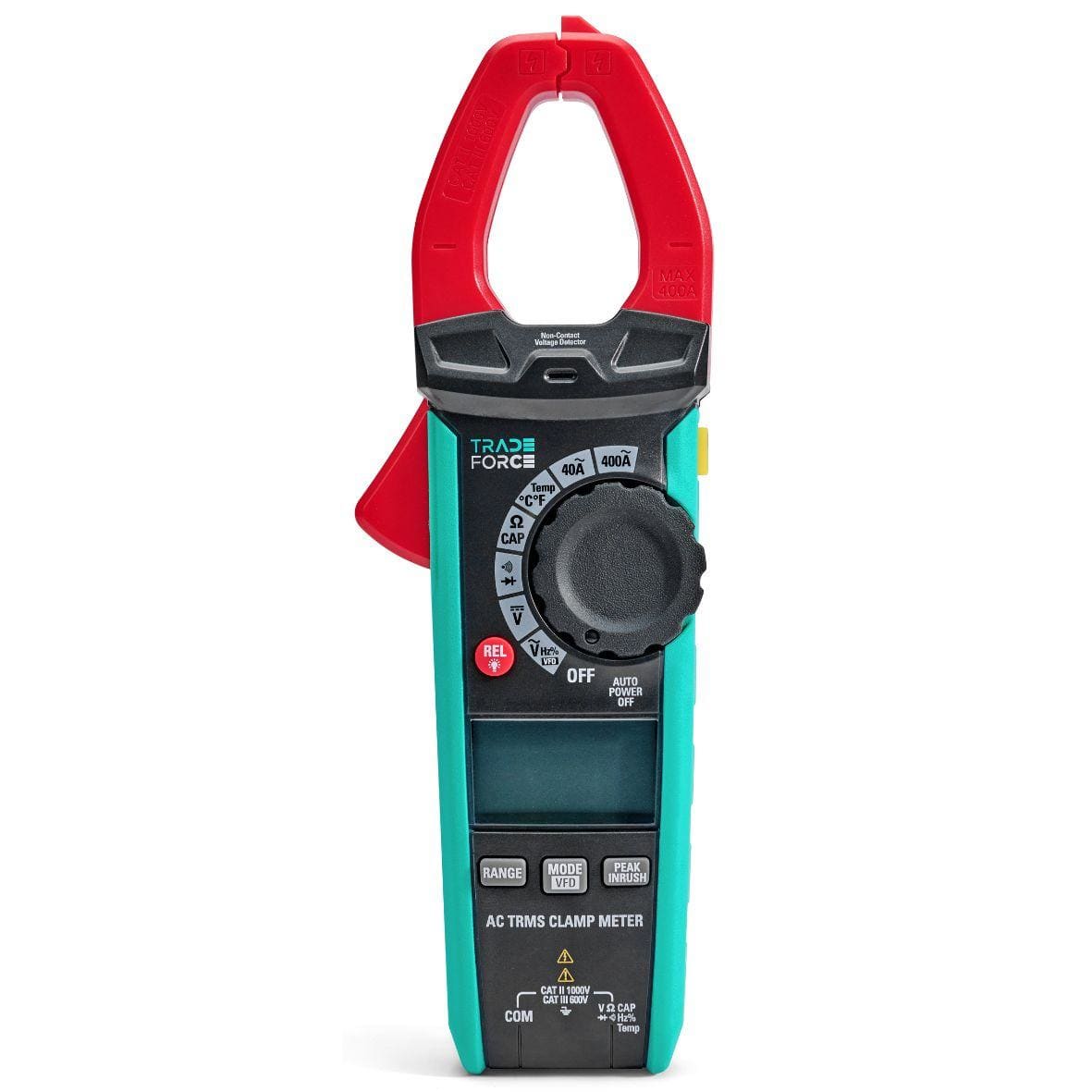 TRADEFORCE - Compact 400A AC True RMS Clamp Meter with NCV Function