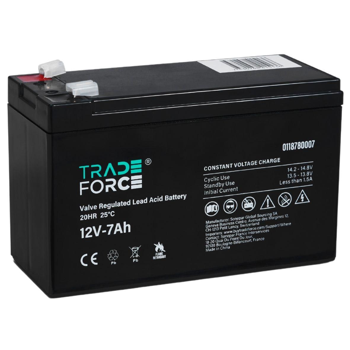 TRADEFORCE - BATERIA PLOMO 12V 7AH 40HR FASTON4,8 V0