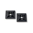 TRADEFORCE - BASE ADHESIVA PARA BRIDA 28*28MM, NEGRA, 100PCS