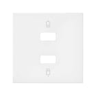 SIMON - Tapa SIMON 100 para 2 conectores USB y 2 módulos blanco mate
