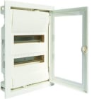 HAGER - Caja empotrar pared hueca golf VH 2 filas con 24 módulos puerta transparente