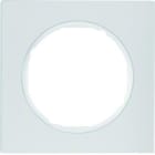 HAGER - Marco R3 aluminio con 1 elemento blanco polar