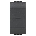 BTICINO - Conmutador Livinglight conectado de iluminación con neutro de 100W - 1 módulo - Antracita