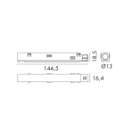 JISO - TOP 7IM7PS00 - Conector de alimentación de baja tensión 48V - Para sistema de carril magnético - Color Blanco técnico