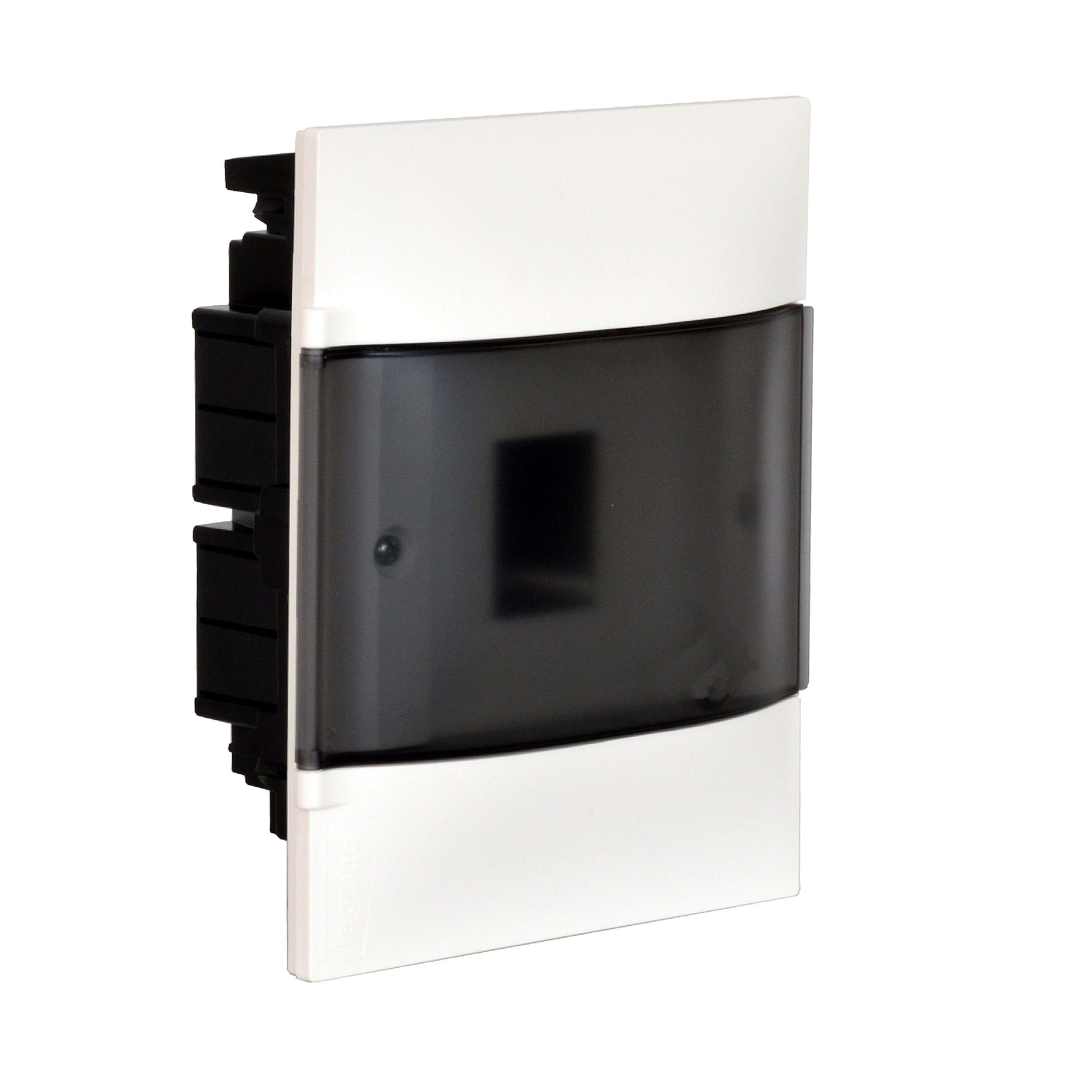 LEGRAND - Caja Empotrar Practibox S puerta transparente 1x4mod - para tabiques prefabricados