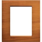 BTICINO - Placa embellecedora Livinglight de color Cerezo Americano - 3 módulos