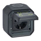 LEGRAND - Base de corriente Plexo IP55 para carga de vehículo eléctrico - Monobloc de superficie - Antracita