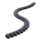 LEGRAND - Desk Vertebra. Para fijar y pasar cable en vertical, de escritorio a suelo. 2 compartimentos. Longitud 120mm. Negro