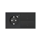 SIMON - Kit frontal SIMON 100 - EMPOTRAR 2 el base con USB C + 2 teclas