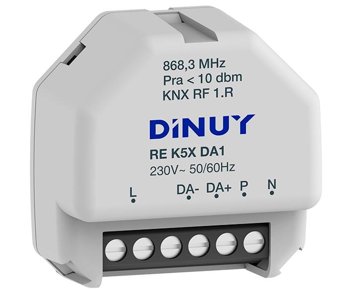 DINUY - Actuador de regulación KNX-RF/DALI de 1 canal