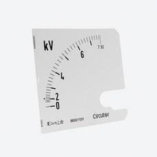 CIRCUTOR - SEC96 6600 /110V, ESCALA INTERCAMBIABLE PARA  VOLTÍMETRO EC96, PANEL 96X96