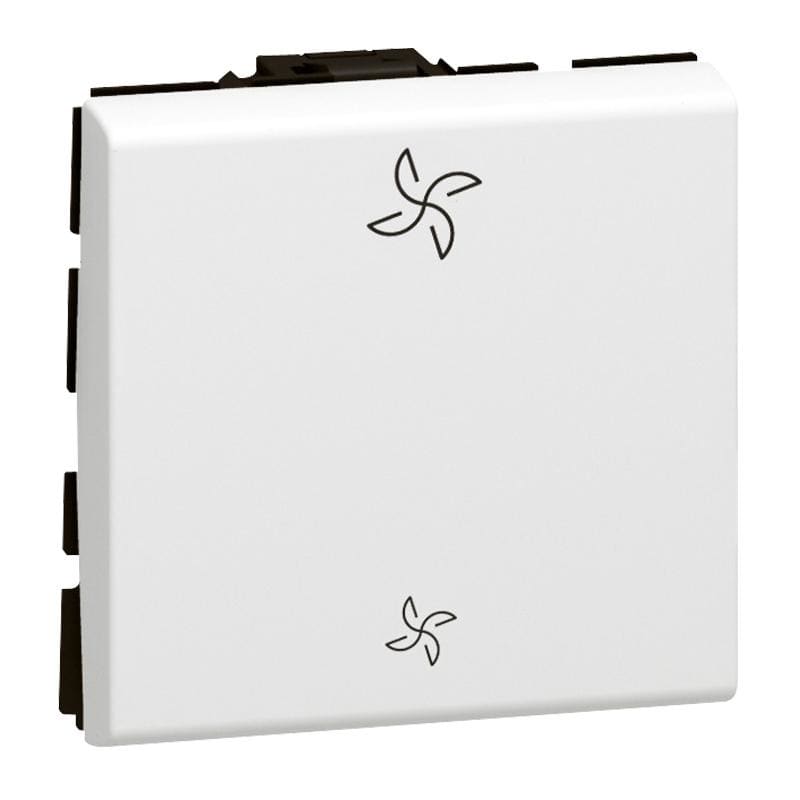 LEGRAND - Interruptor control de ventilación mecánica VMC. 2 módulos. 2 posiciones. 10AX. Blanco