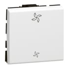 LEGRAND - Interruptor control de ventilación mecánica VMC. 2 módulos. 2 posiciones. 10AX. Blanco