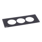 LEGRAND - Embellecedor o placa de metal para Incara DisqIn. 3 elementos. Color negro.