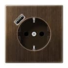 JUNG - ENCHUFE CON USB-A SERIE LS LATÓN ANTIK